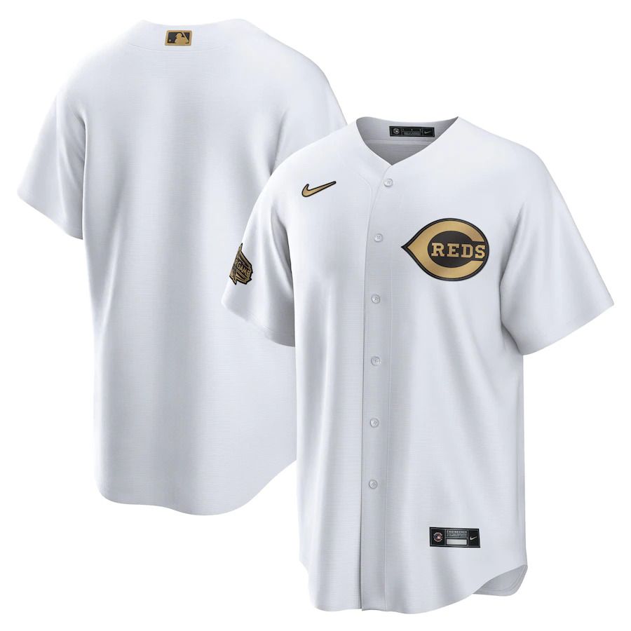 Men Cincinnati Reds Nike White 2022 MLB All Star Game Replica Blank Jersey